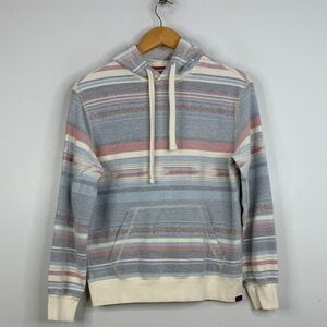 Faherty Byron Bay Hoodie Mens Small Sierra Paradise Blue Cream Red Southwest